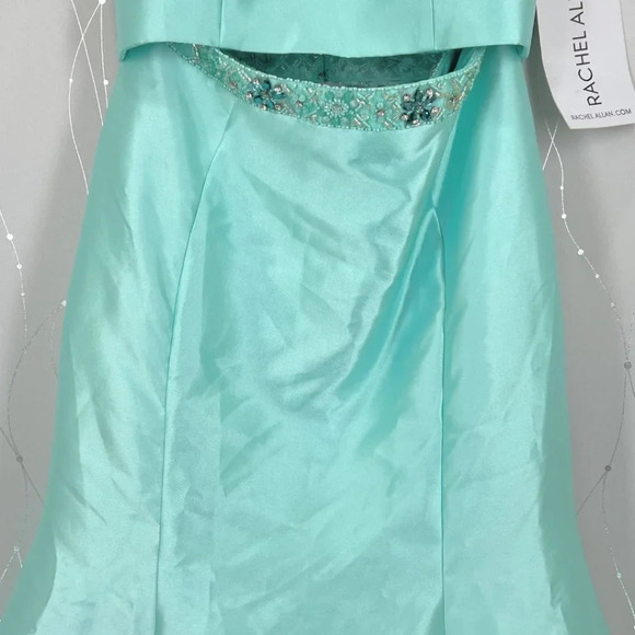 NWT Rachel Allan Mint Two Piece Formal Gown $398 - Picture 5 of 12
